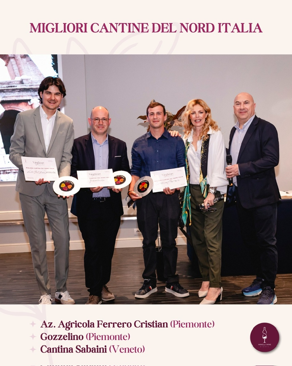 Le cantine premiate a ViniAmo 2025 con i 4 Cuori