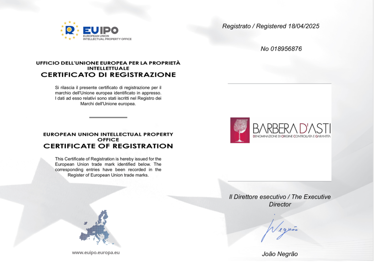 Tutela europea per la Barbera d’Asti: registrato il marchio collettivo