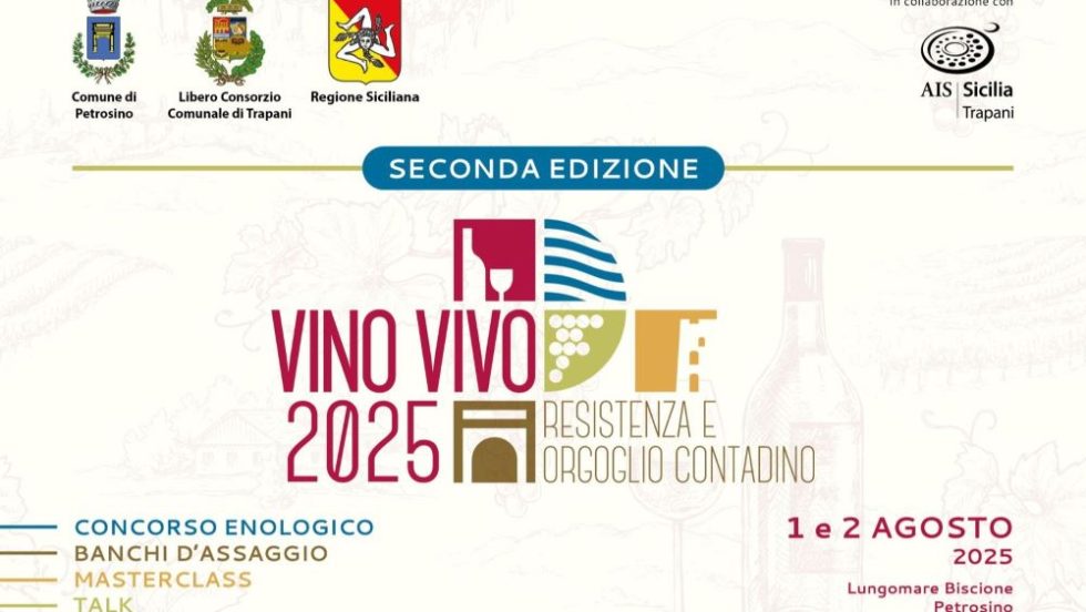 Vino Vivo 2025: la seconda edizione a Petrosino celebra i vini bianchi della costa occidentale della Sicilia