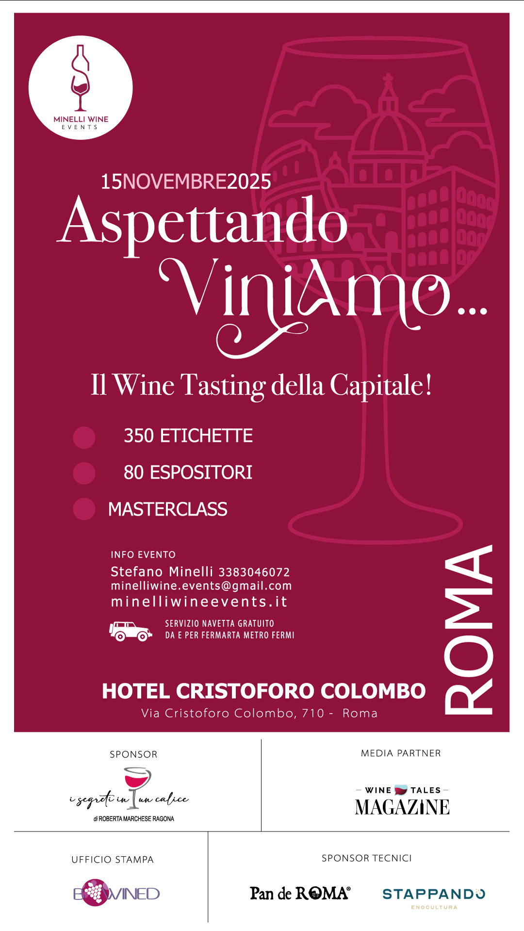 Aspettando ViniAmo … Attendere non è mai stato così gustoso … Il 15 Novembre 2025 a Roma