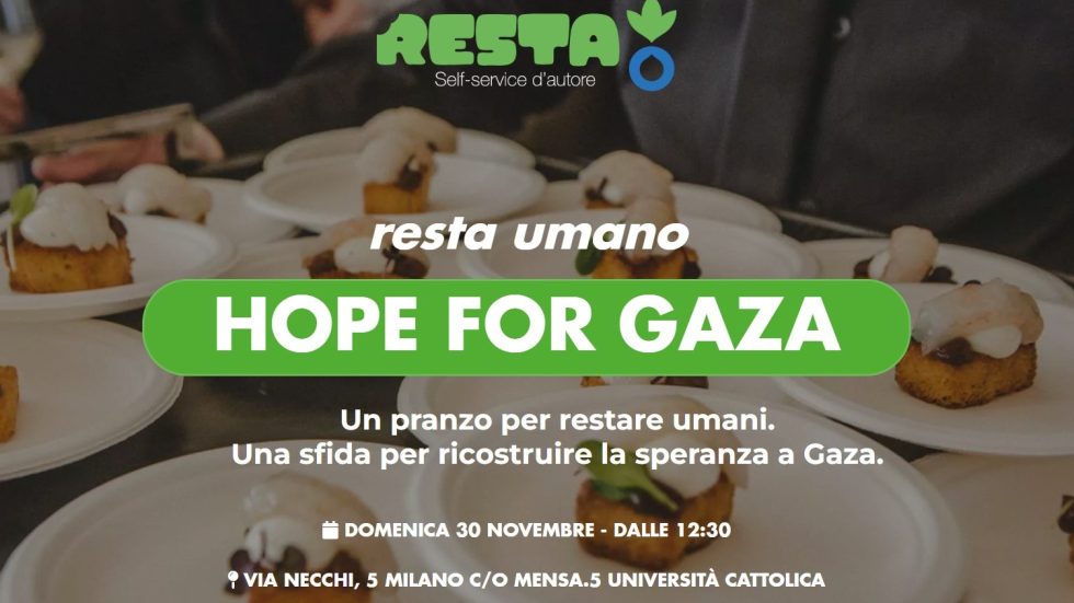 30 novembre: un pranzo per supportare la popolazione di Gaza con gli chef Filippo La Mantia e Cesare Battisti