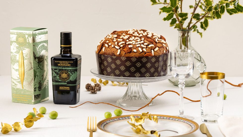 Regali Natale 2025 Palazzo di Varignana: Aurum olio limited, Adotta un Olivo e Dolce Luigi Biasetto al tè